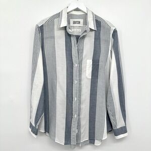 Grayson The Hero Top Shirt Size 03 Medium Button Up‎ Preppy Coastal Classic Blue